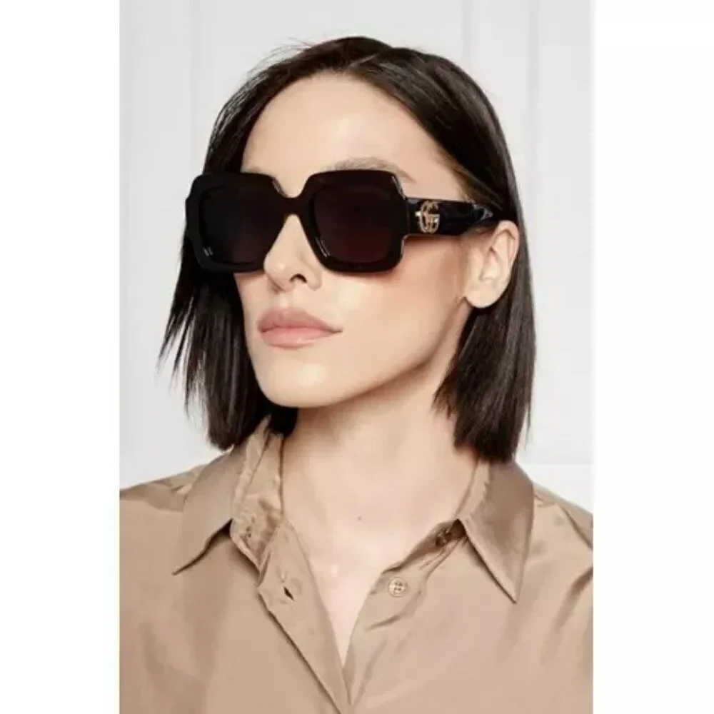 NEW Gucci GG1547S 001 Black Grey Women Square Sunglasses GG 1547S